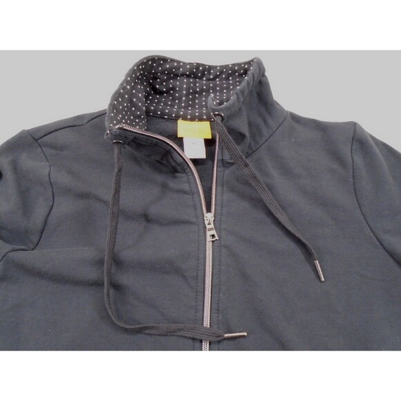 Ruby Rd. Women's Zipper Sweater Size Medium Black Thin w/ Drawstring - Picture 9 of 16
